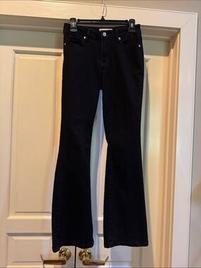 High-Rise Black Flare Jeans for Women
